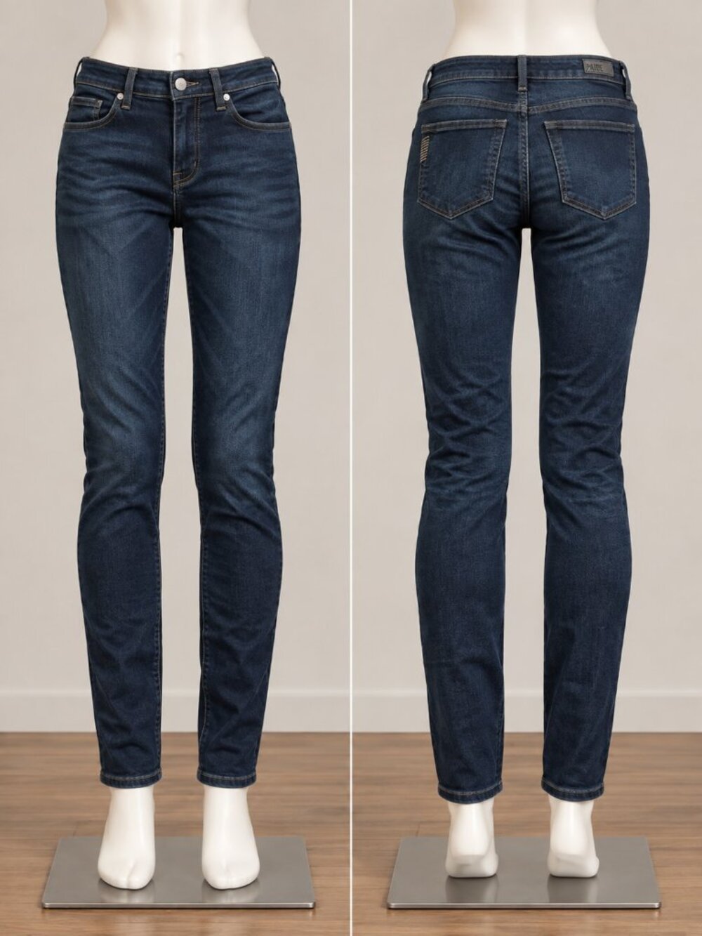 PAIGE Skyline Skinny Mona Jeans Womens 25 Dark Wash Stretch Denim Made USA